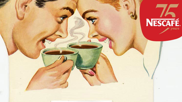 Celebração dos 75 anos da marca Nestlé que inventou o café instantâneo